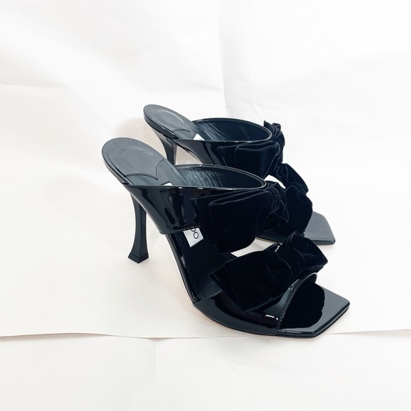 Jimmy Choo Flaca 100mm Velvet Bow Heels - Picture 6 of 9